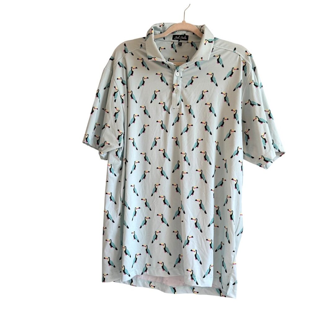 BAD BIRDIE Toucan Do It Performance Golf Polo Sz XL Men’s